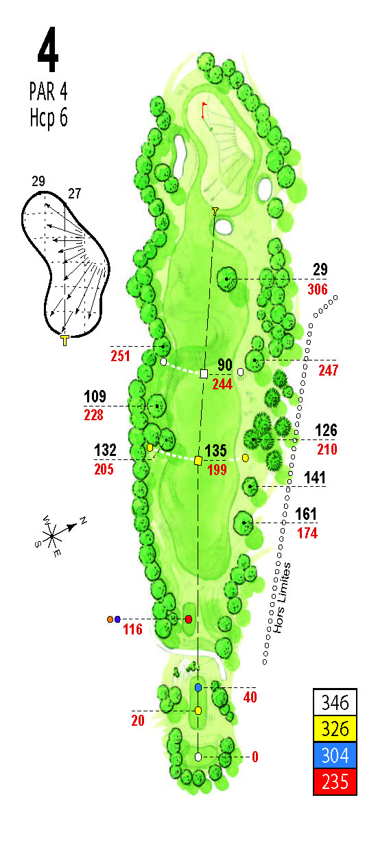 Hole n° 4 Trou n°4 Hole n° 4 Trou n°4